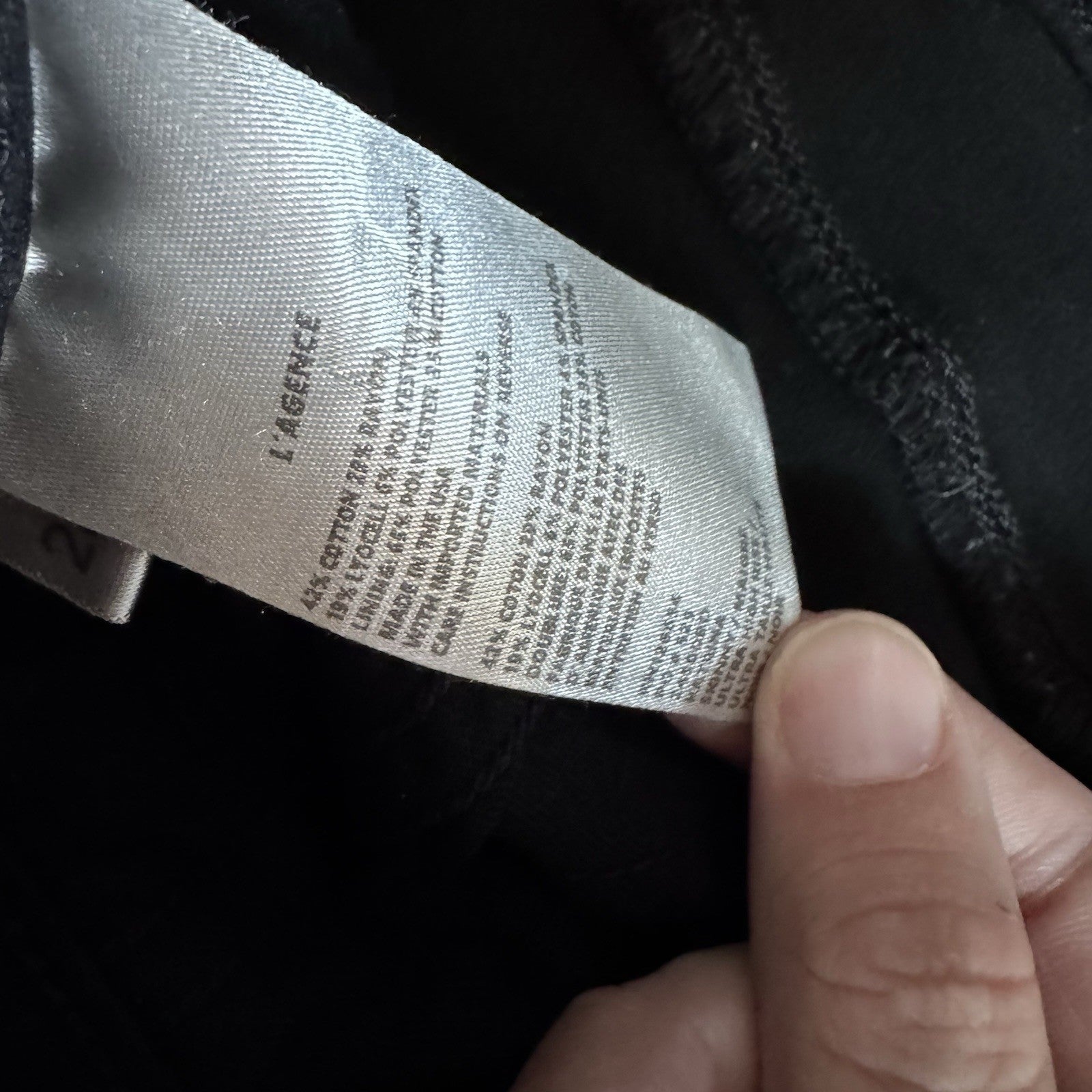 L'Agence Skinny Margot Jeans Women 28 Noir Black Designer Made in USA