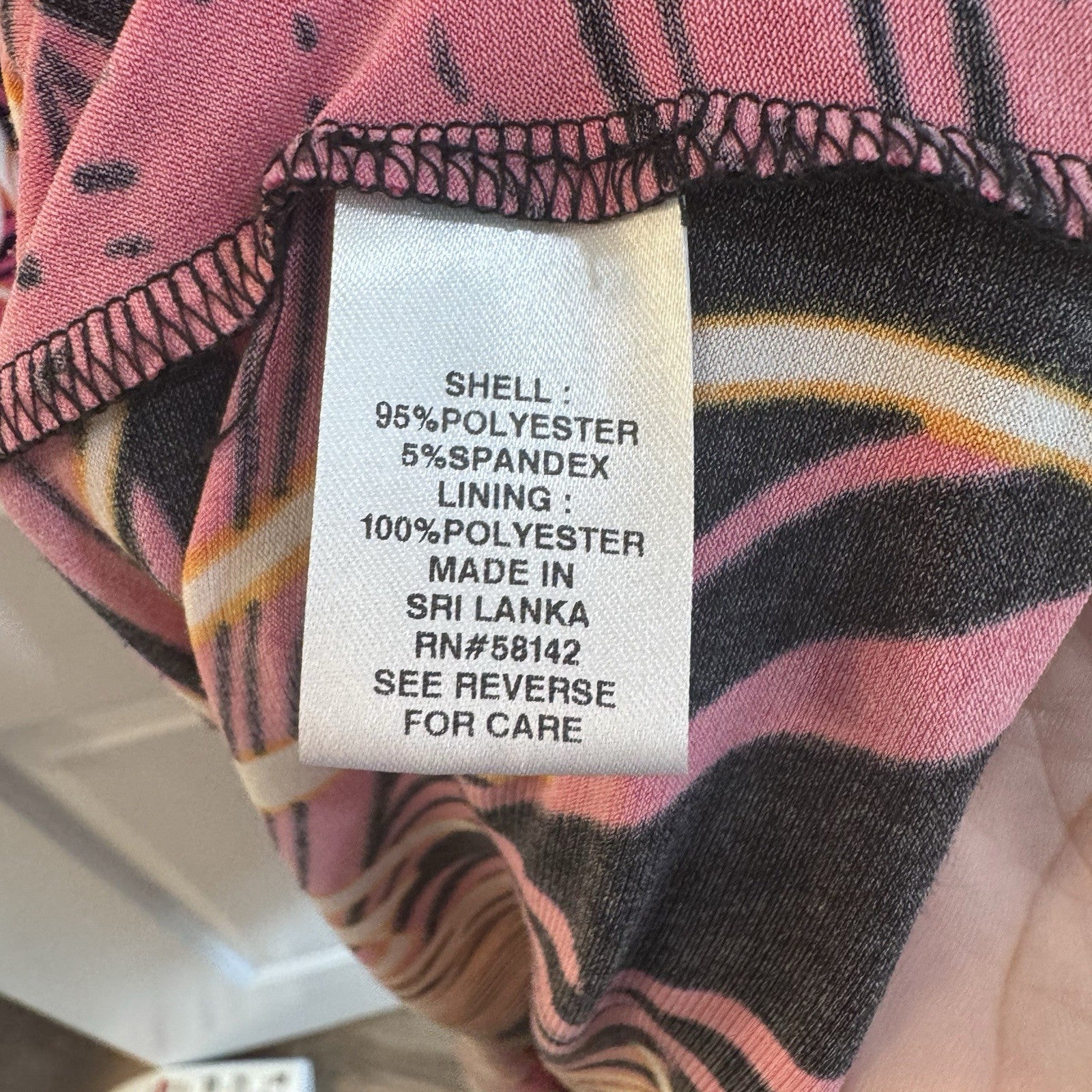 London Times Womens Maxi Dress Size 16 Pink Black Abstract Sleeveless