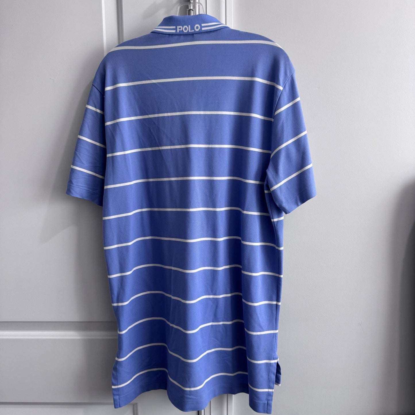 Polo Golf Ralph Lauren Performance Blue White Stripe Polo Shirt Men’s M