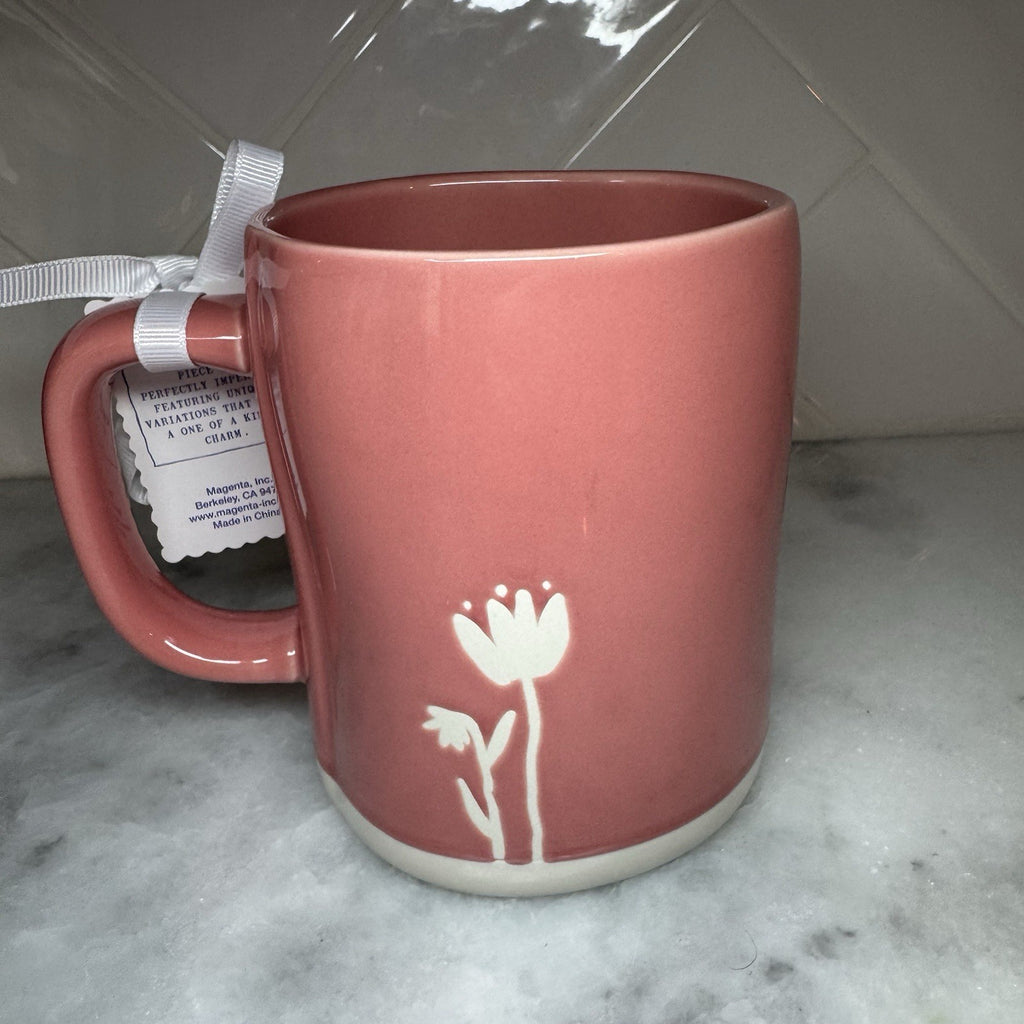 Rae Dunn If Moms Were Flowers I’d Pick You Pink Ceramic Mug New w/ Tag