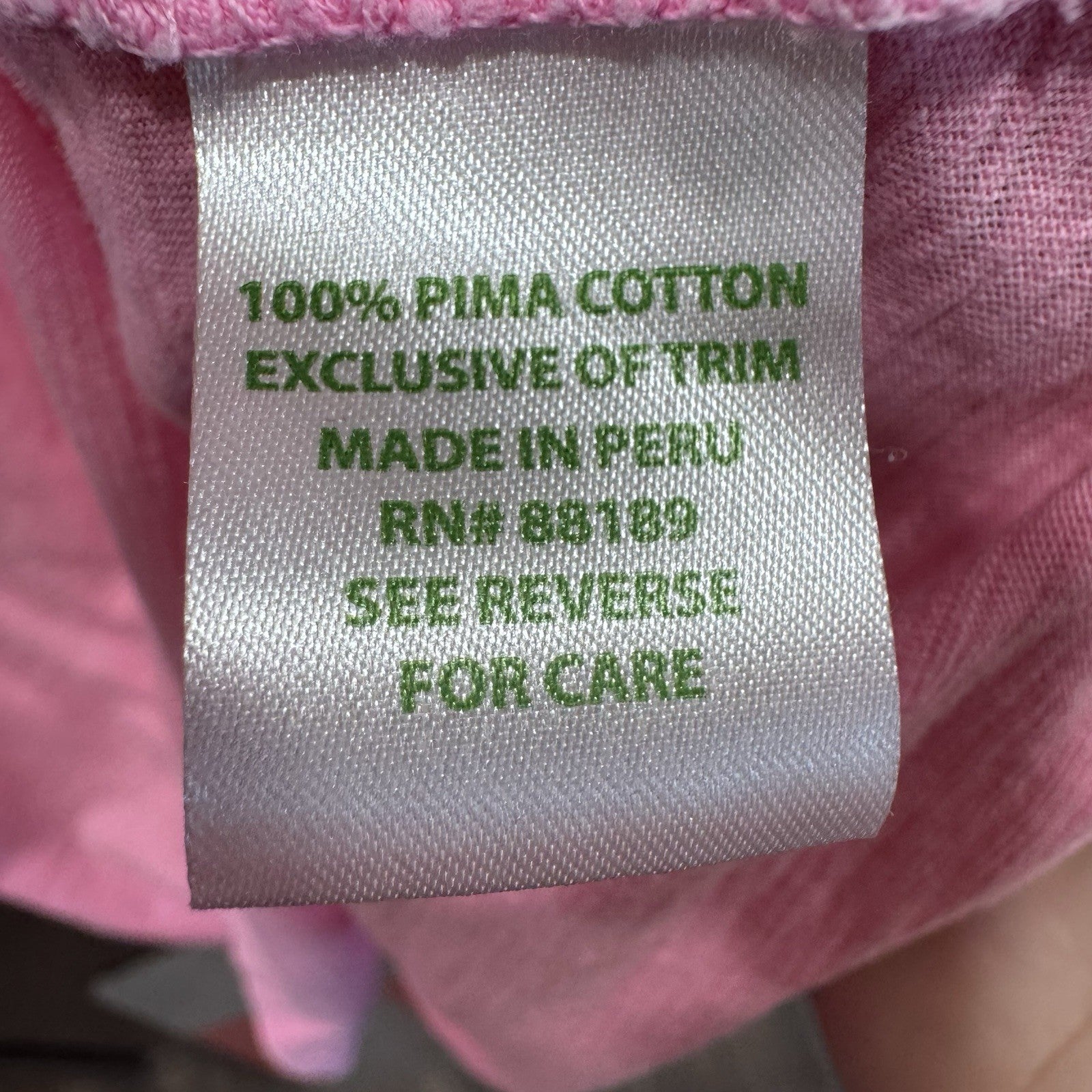 Lilly Pulitzer Pink Ruffle Button Polo Shirt Women’s Small Pima Cotton