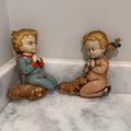 Vintage HOMCO Praying Boy and Girl Wall Plaques 7496 Set 1977 Dart Ind Retro