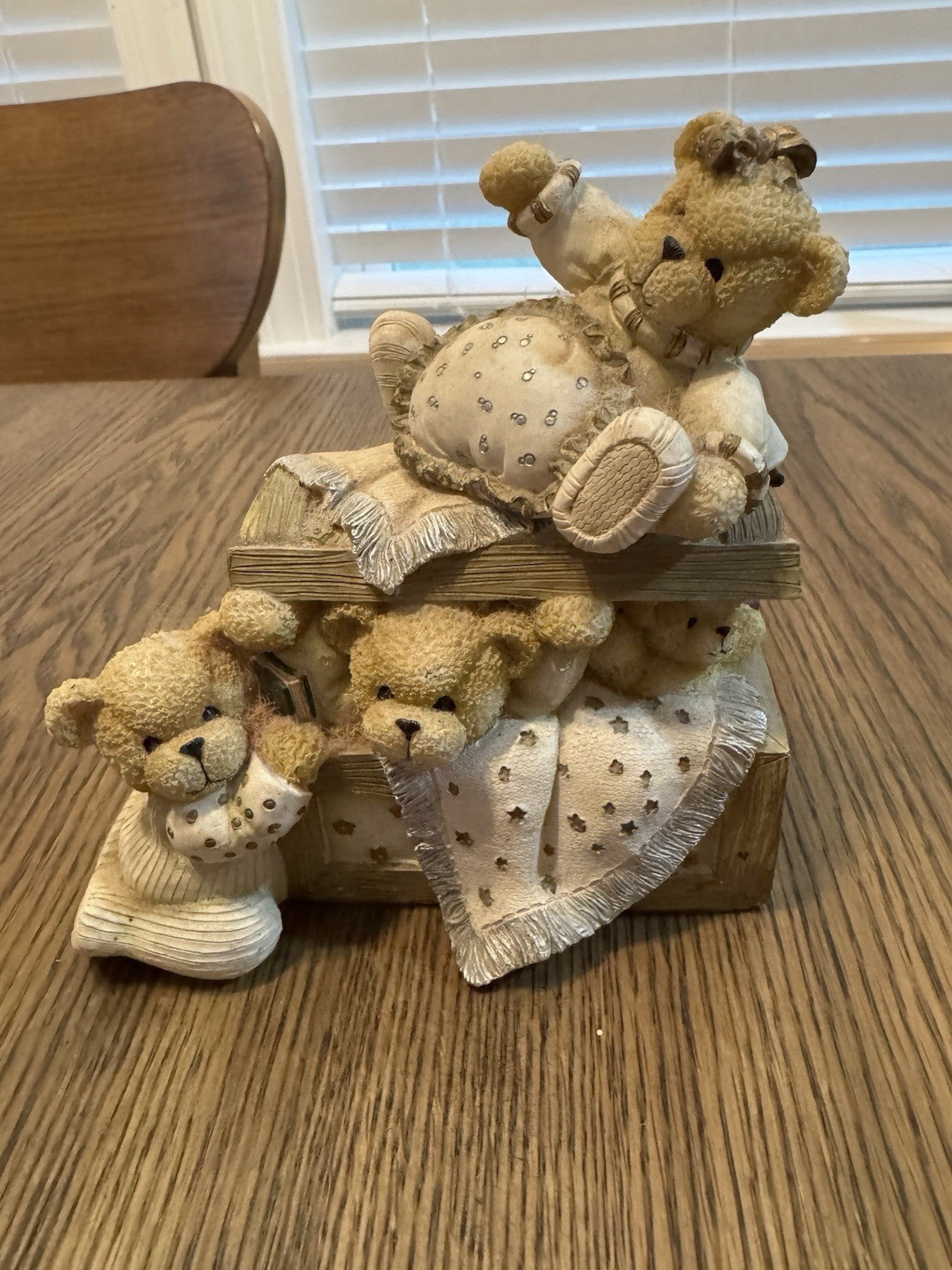 Vintage Bears Banks Collectibles Teddy Bears Hiding In A Trunk Hidden Coin Bank