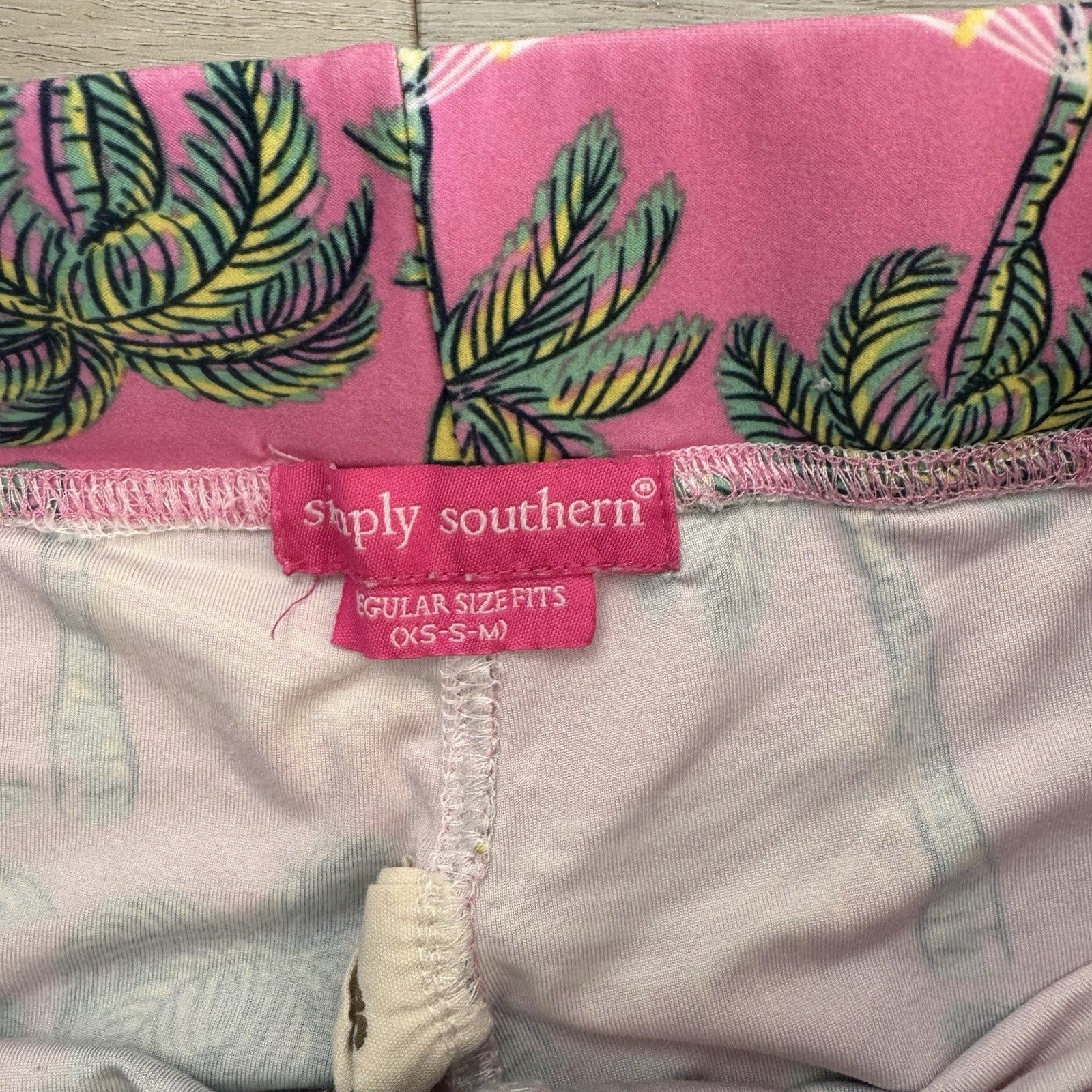 Simply Southern Leggings Lot of 4 XS S M Flamingo Palm Floral Preppy