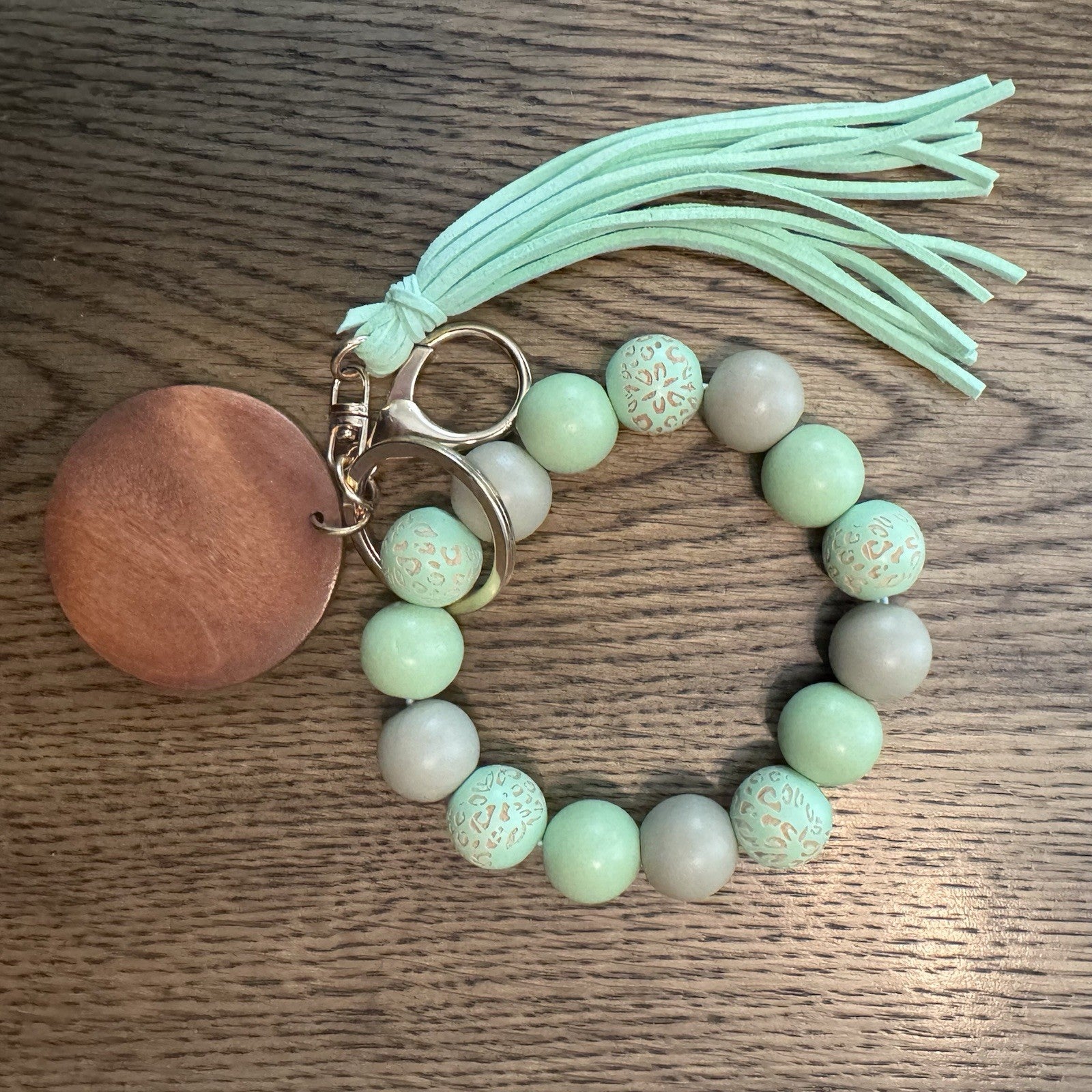 MAMA Beaded Keychain with Tassel