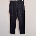 Anthropologie Essential Skinny Pants Womens 4 Black Floral Jacquard Tuxedo