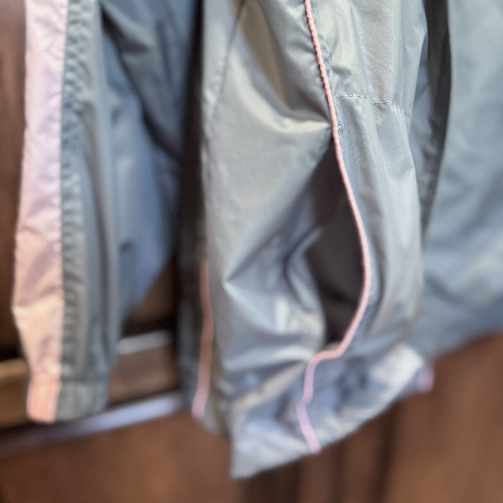 Vintage Wilson Windbreaker Tracksuit Set Gray Pink Nylon L Jacket Pants VTG