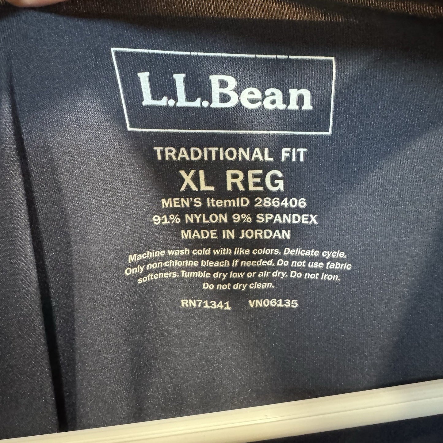 L.L. Bean Men’s Traditional Fit Performance Shirt XL Zip Up