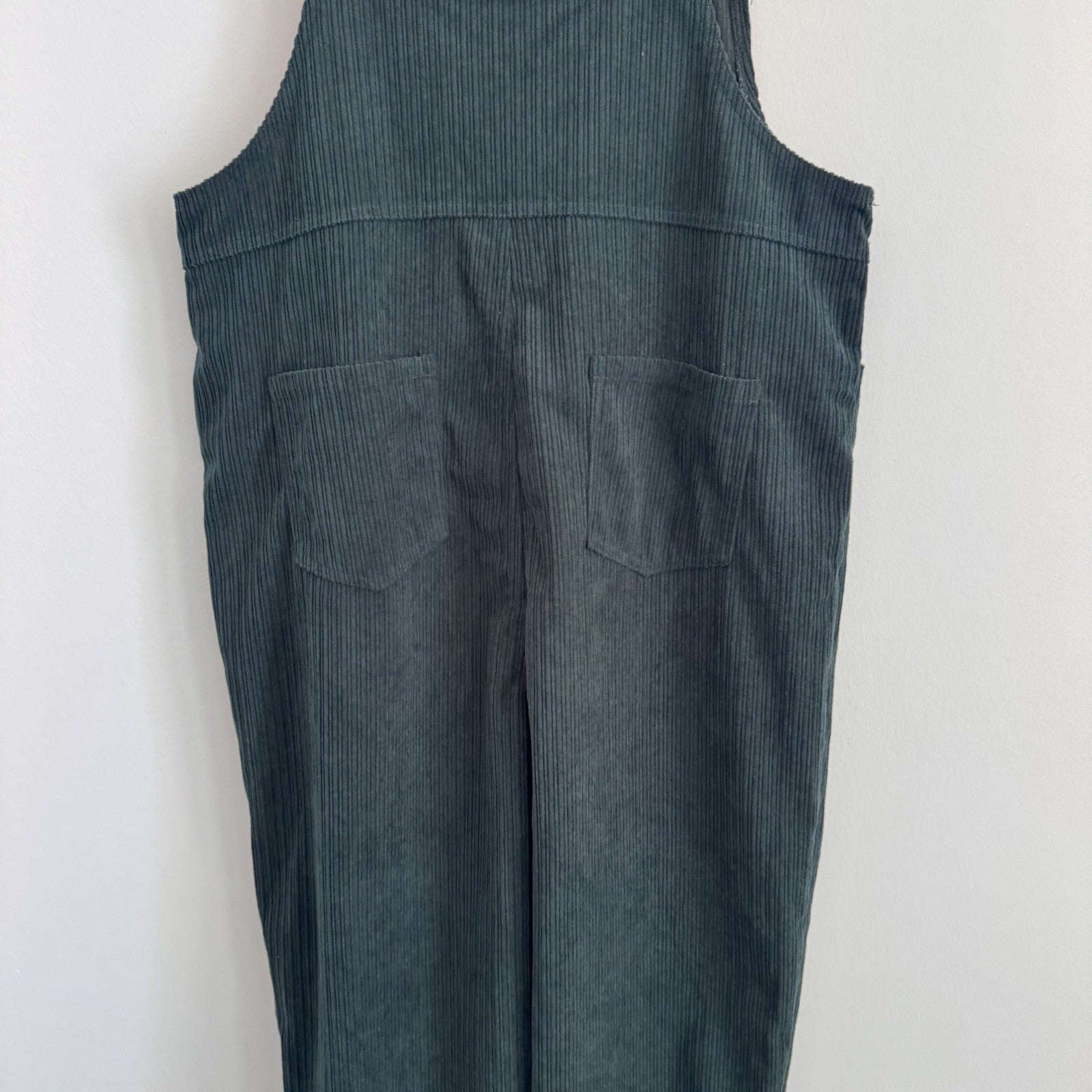 Pink Lily Hunter Green Corduroy Overalls Size Small Retro Boho Adjustable