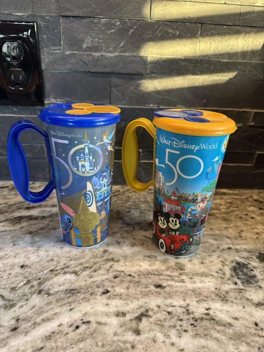 Lot of 2 Walt Disney World Resort Mugs Pink and Blue