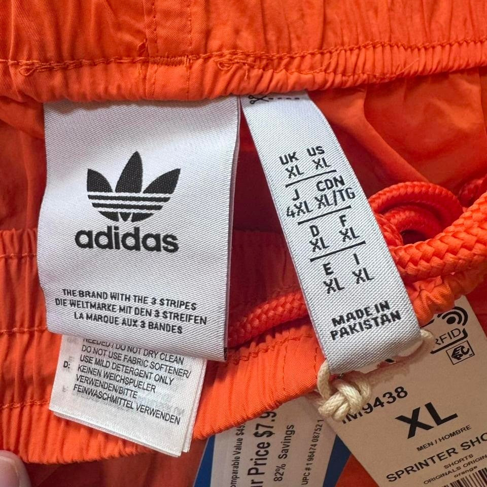 Adidas Originals 3-Stripes Swim Shorts Tennessee Orange Trefoil Logo –  NWT XL