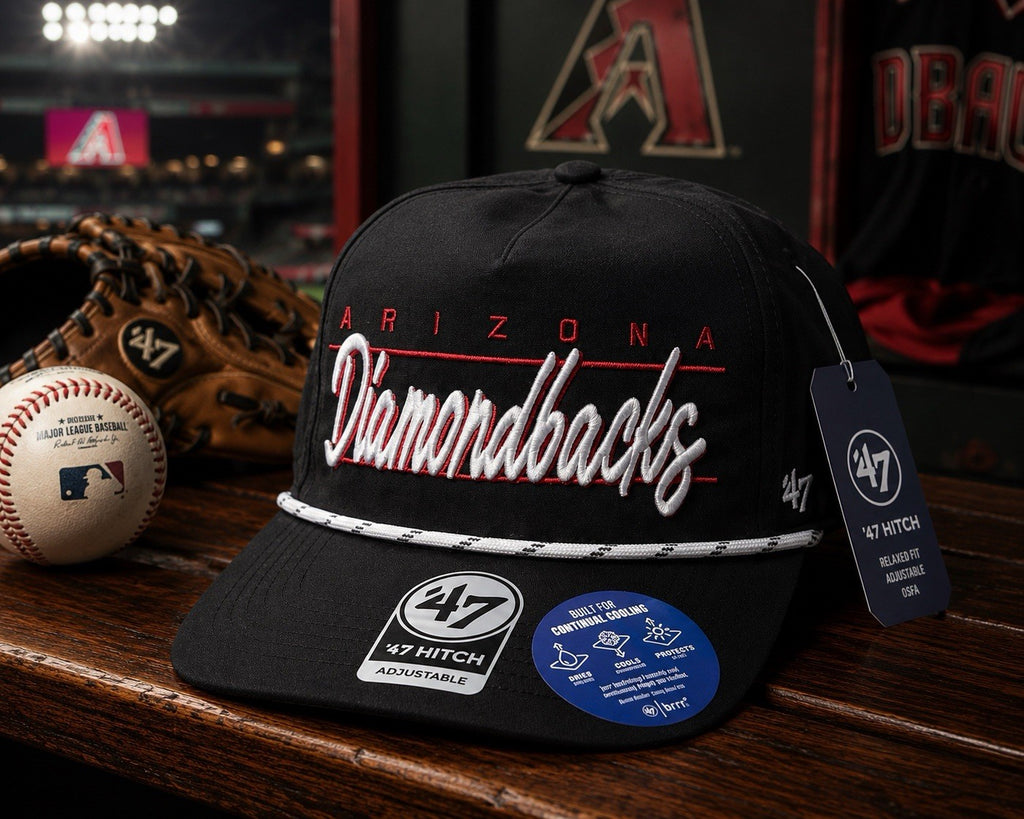 Arizona Diamondbacks ’47 Hitch Adjustable Hat Cap Black MLB Snapback NWT
