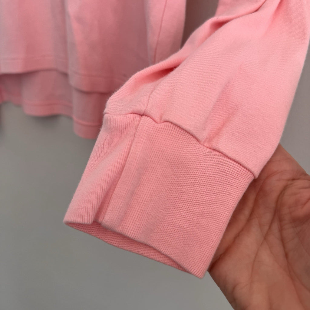 Ralph Lauren Polo Sport Shirt Women’s Medium Pink Long Sleeve Rugby Polo Y2K