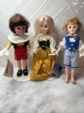 Vintage Effanbee Storybook Dolls Pinocchio Sleeping Beauty Jack Rare Set Of 3