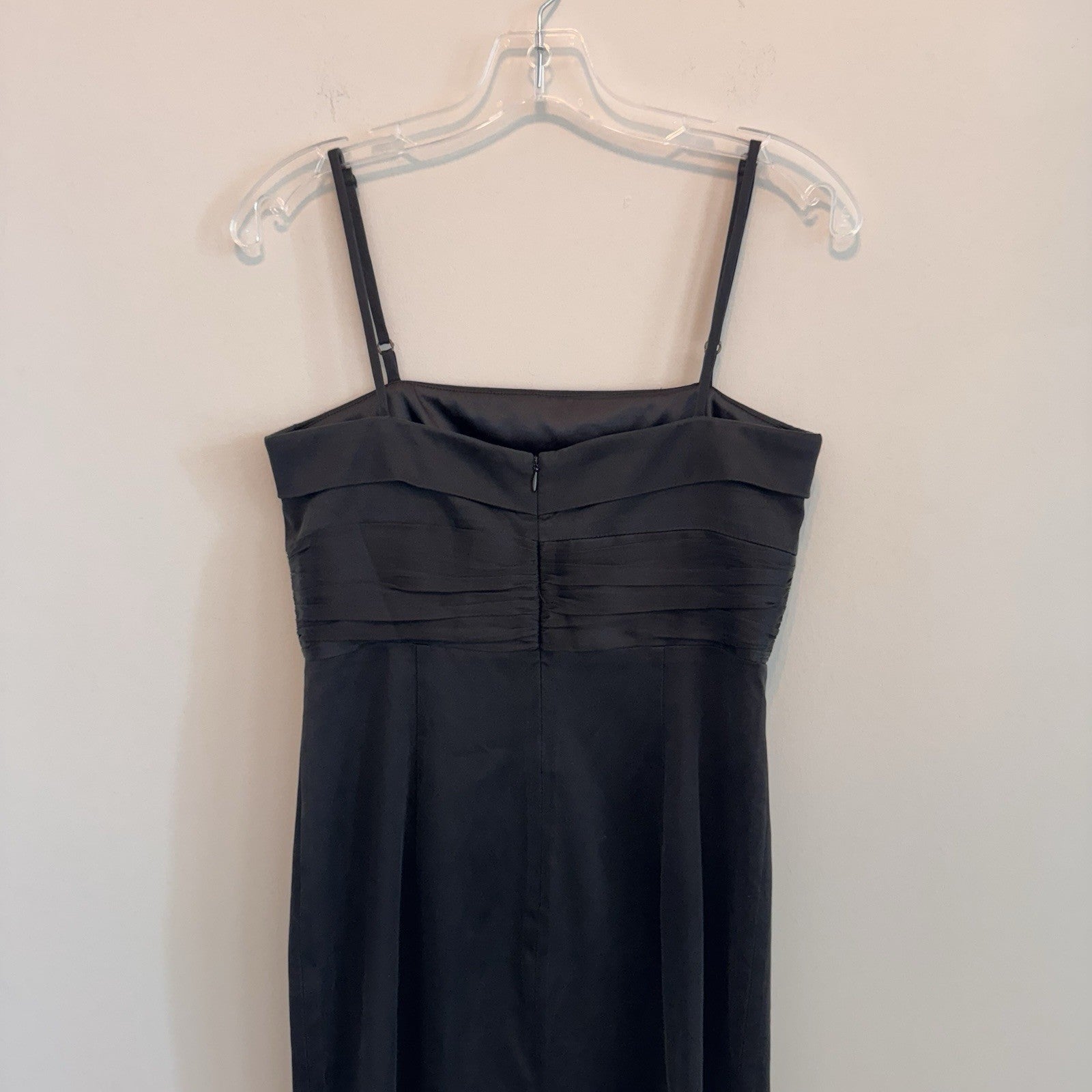 Laundry by Shelli Segal Silk Little Black Dress 6 Ruched Empire Waist LBD