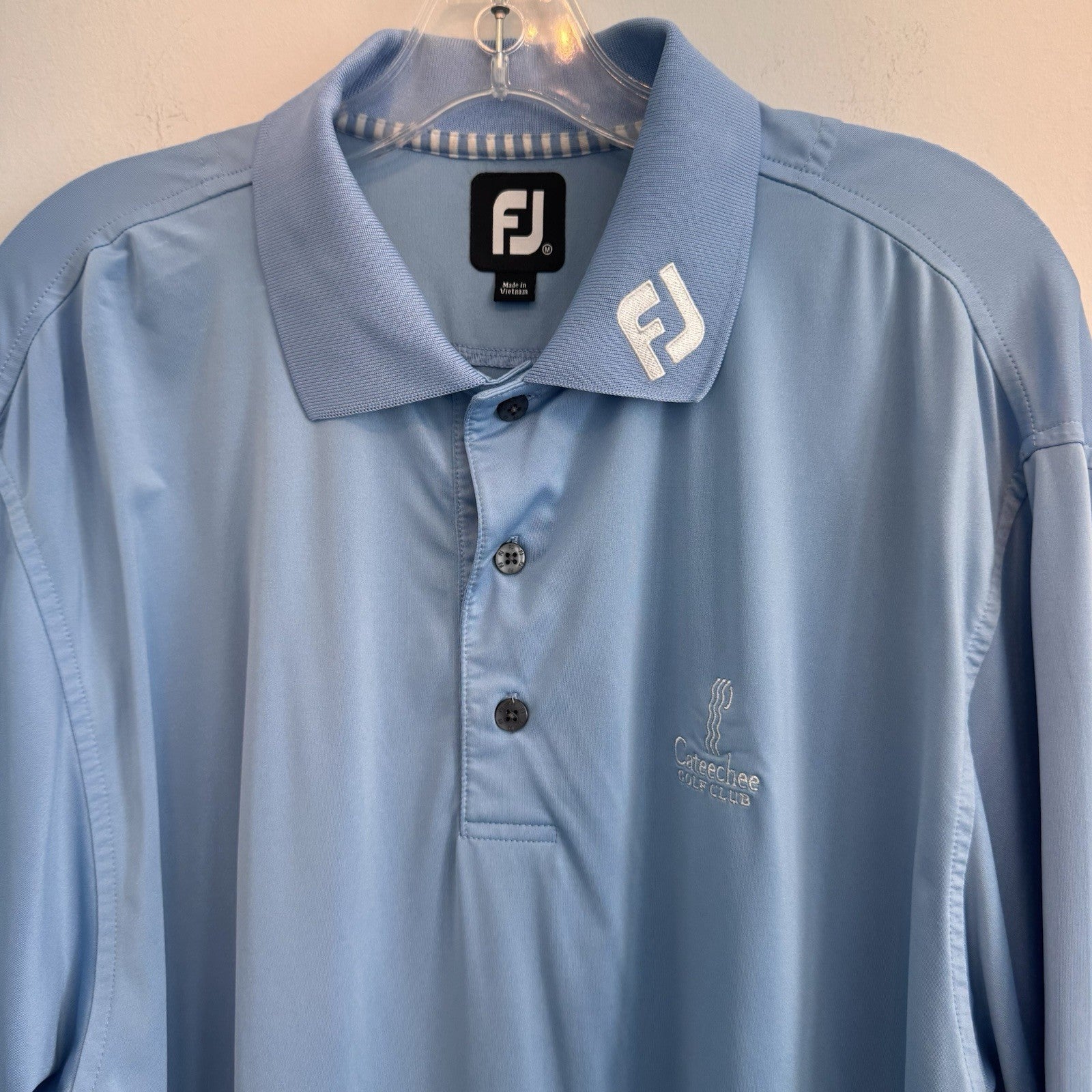 FootJoy FJ Cateechee Golf Club Polo Shirt Men’s Medium Blue Performance