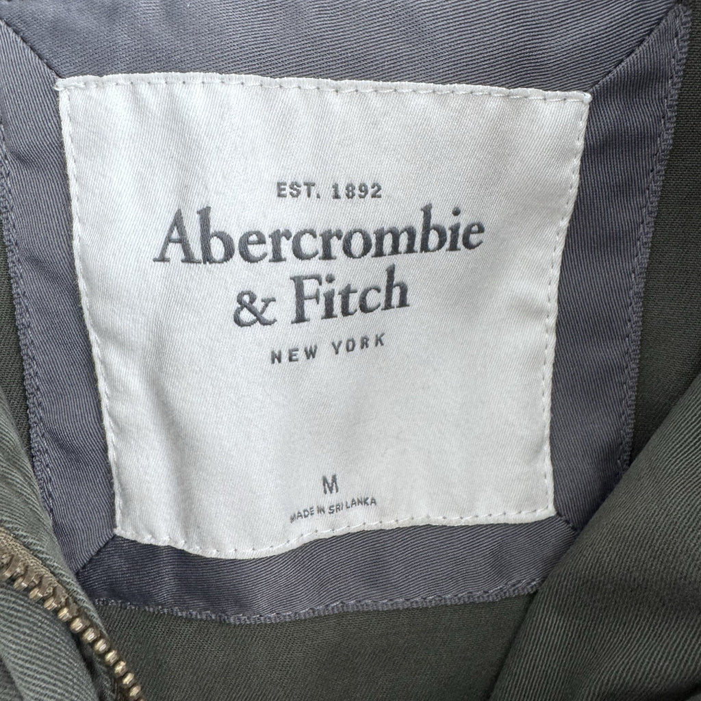Abercrombie & Fitch Olive Utility Jacket M Hooded Y2K Military Women’s