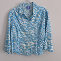 Pine Cone Hill Small Blue Zebra Print Cotton Blouse India