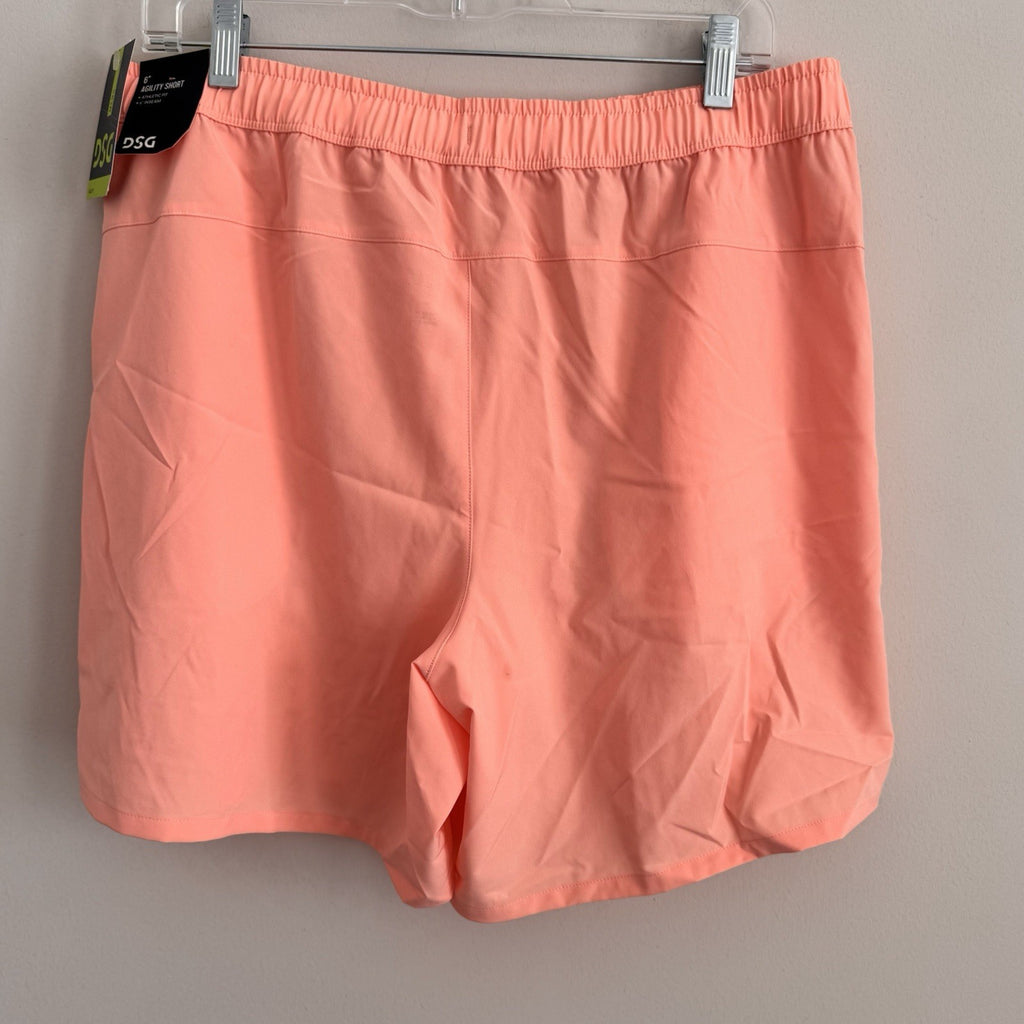 DSG Men's 6" Agility Woven Shorts Pink Ray Athletic Fit Size Large