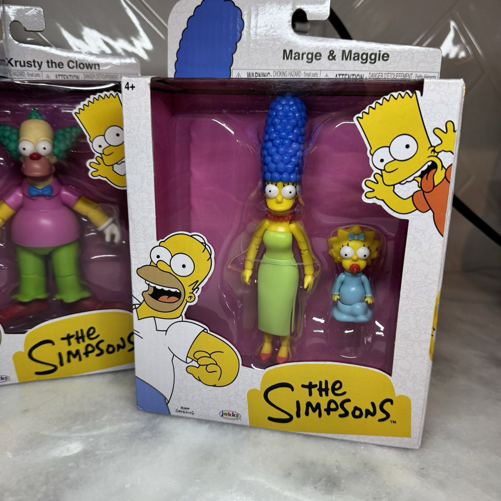 The Simpsons Action Figure Lot Bartman Homer Millhouse Kristy Marge Maggie Jakks