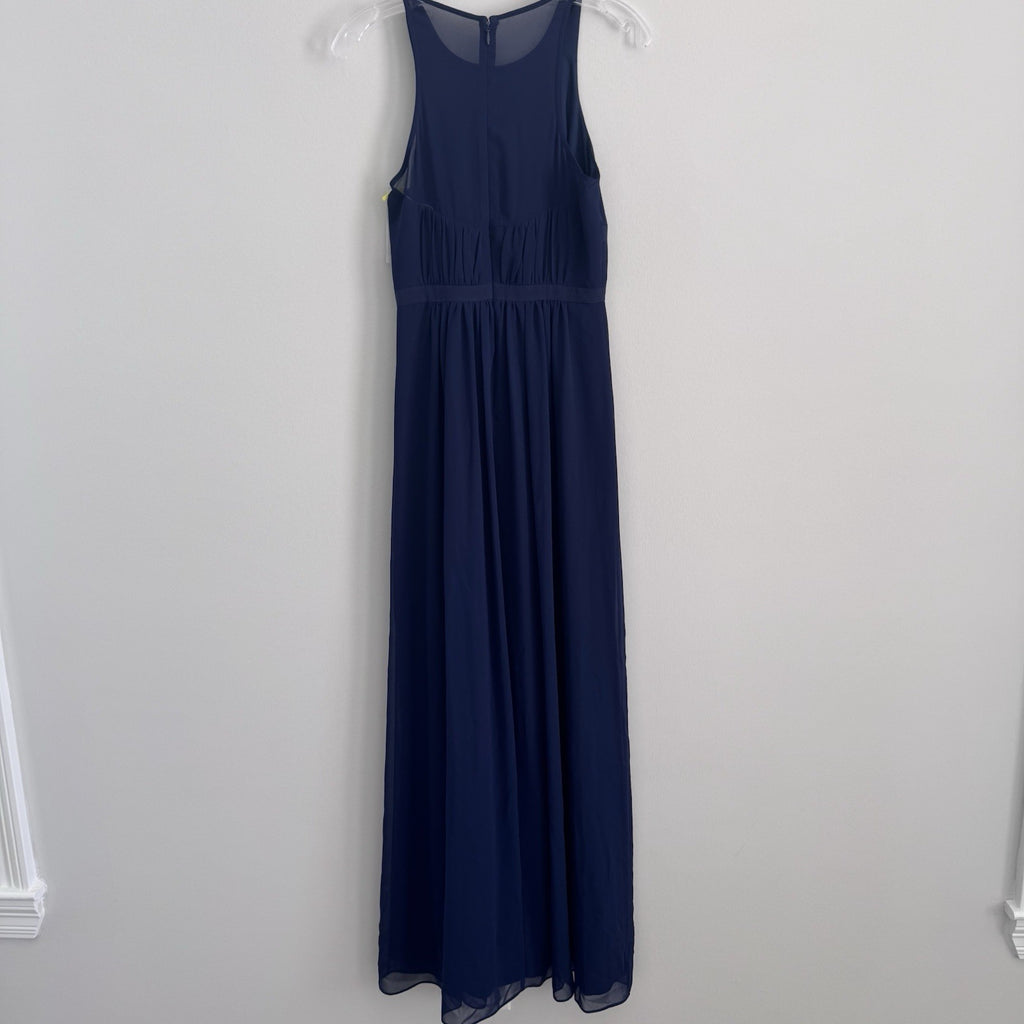 Vince Camuto Deep Blue Maxi Dress Size 0 Sleeveless Formal NWT