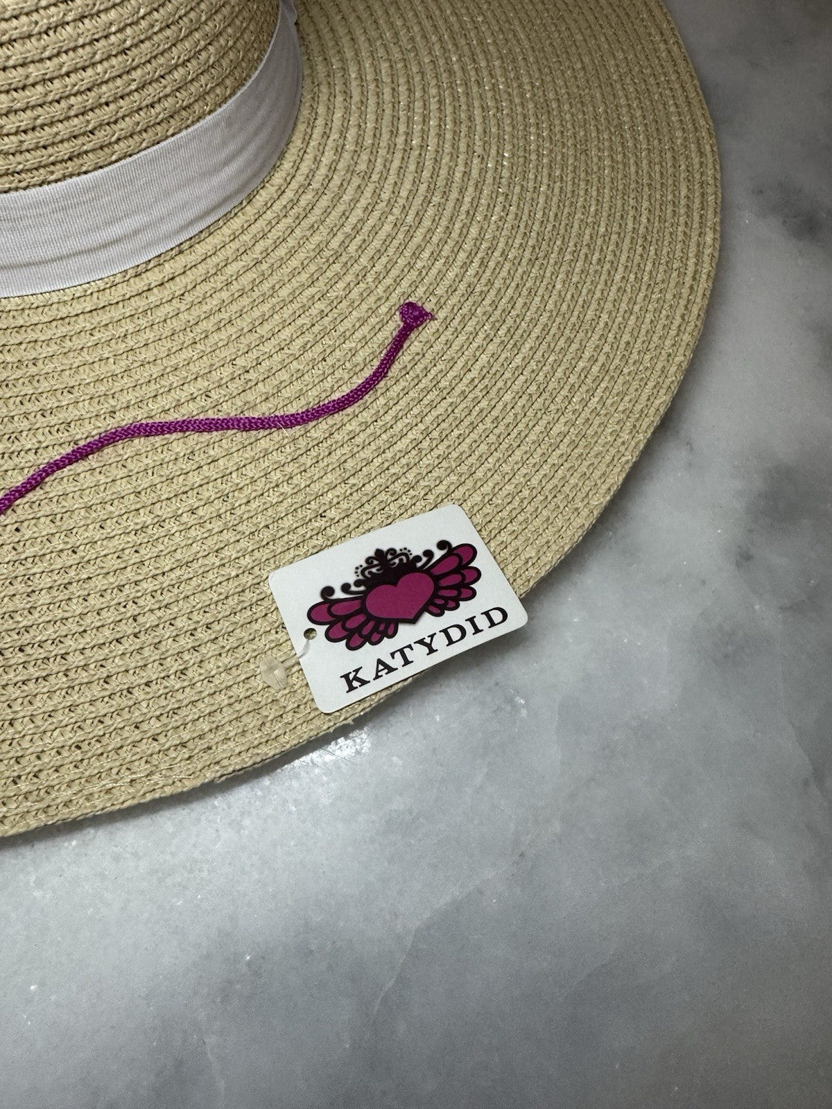 Katydid Mermaid Off Duty Wide Brim Straw Sun Hat NWT