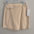 Urban Outfitters Corduroy Mini Skirt Cream Button Pocket Y2K Size S NWT 