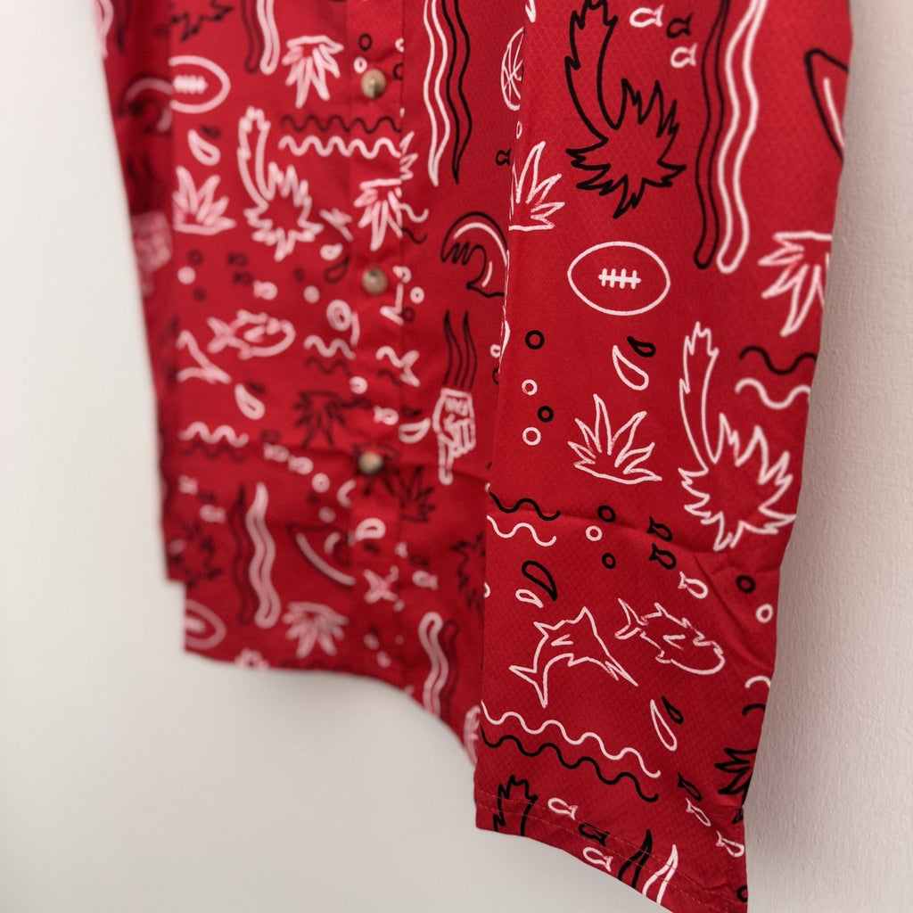 UGA Columbia Shirt Mens Sz Small Super Slack Tide Georgia Bulldogs Print NEW $65