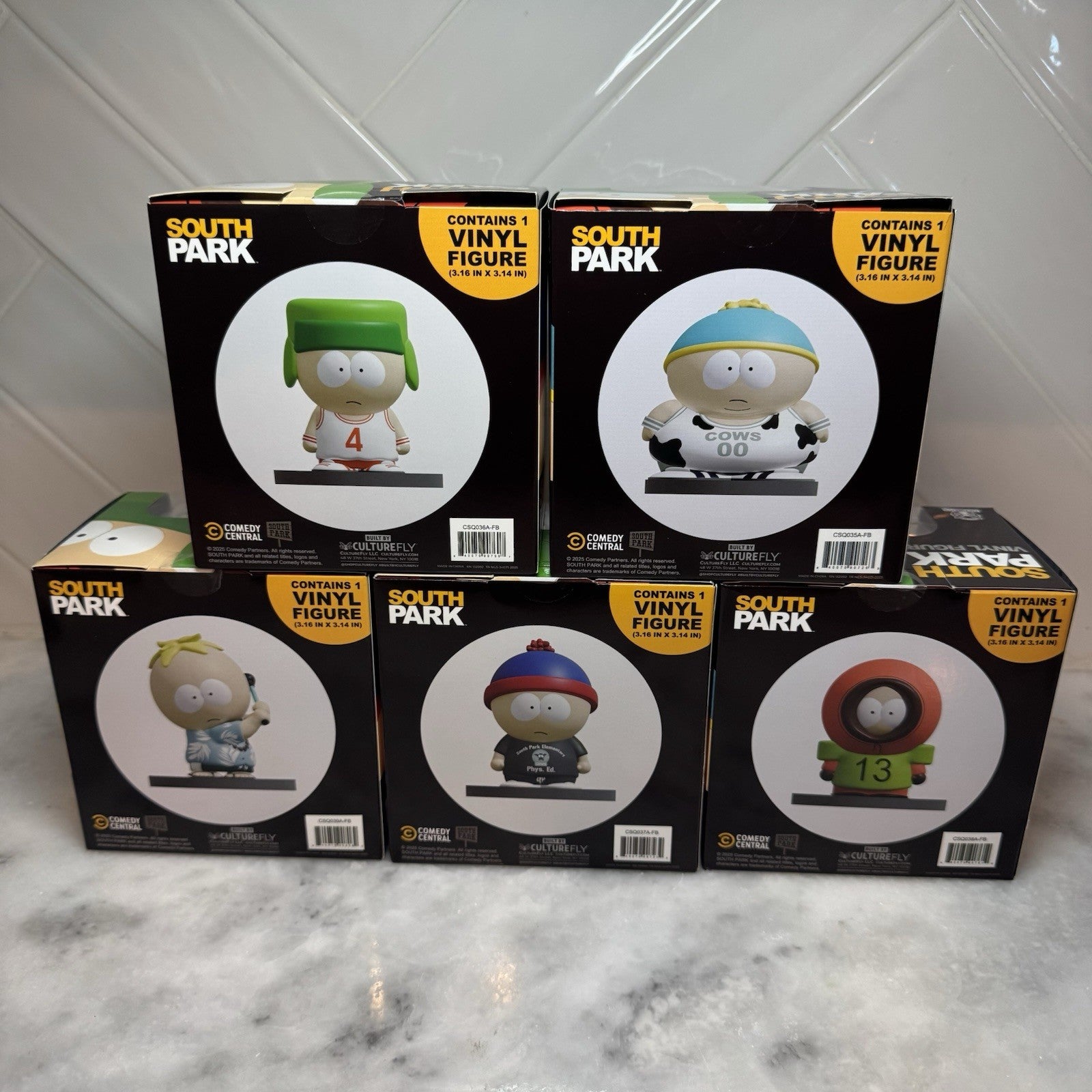 South Park Vinyl Figure Lot Cartman Kyle Stan Kenny Butters Set