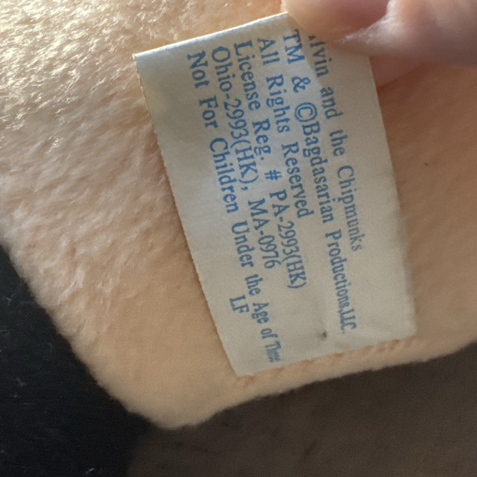 Vintage Alvin & Chipmunks Theodore Plush Toy Network Robe 19” w/ Tag