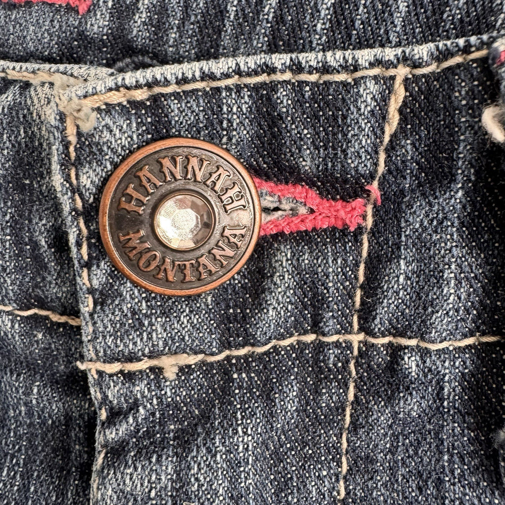 Vintage Disney Hannah Montana Girls Size 8 Jeans Embellished Embroidered Y2K