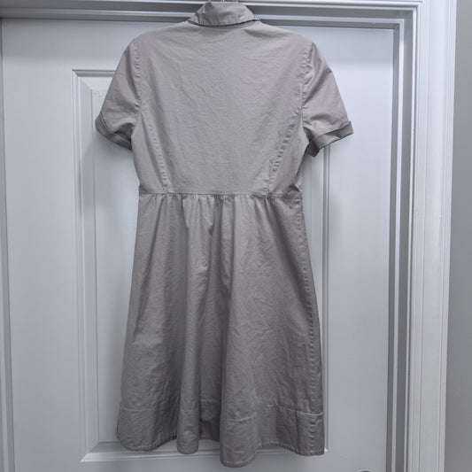 The Limited Women’s Size 8 Button Front Shirt Dress Short Sleeve Taupe Cotton