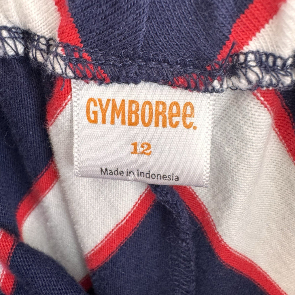 Gymboree Girls Patriotic Red White Blue Striped Maxi Dress Size 12