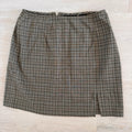 Vintage Y2K Express Plaid Pencil Skirt Brown Academic Career 5/6 Women’s