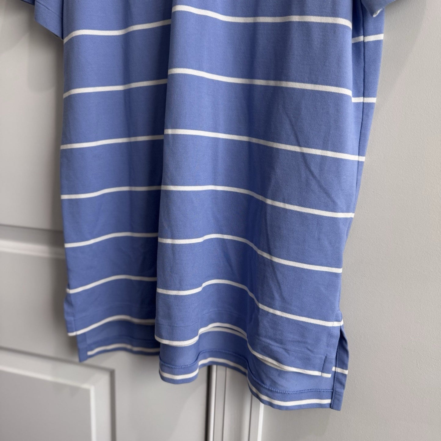 Polo Golf Ralph Lauren Performance Blue White Stripe Polo Shirt Men’s M