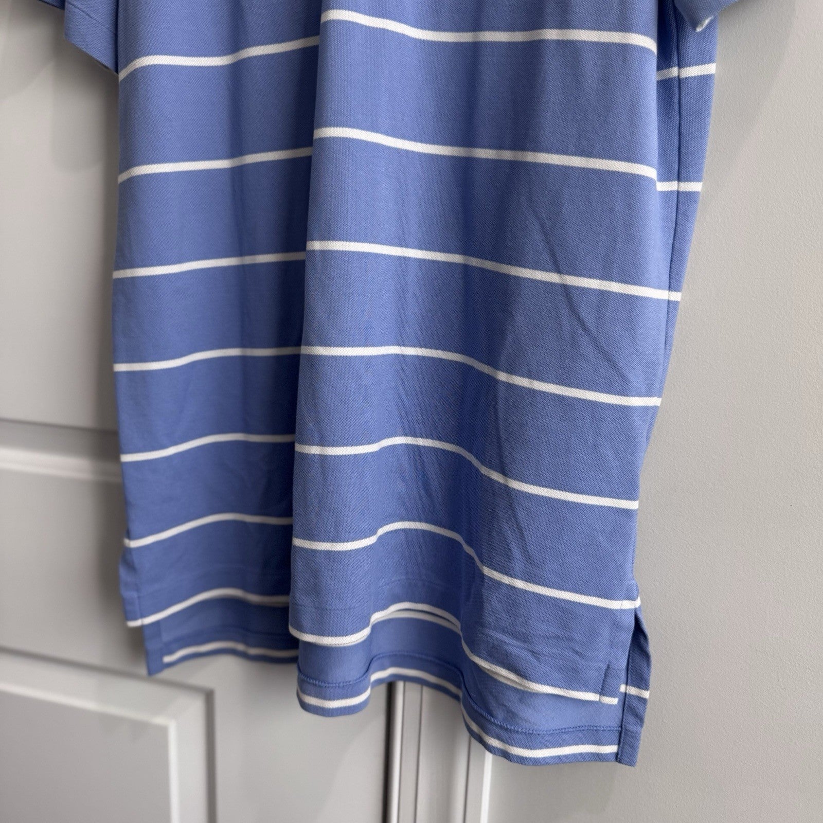 Polo Golf Ralph Lauren Performance Blue White Stripe Polo Shirt Men’s M