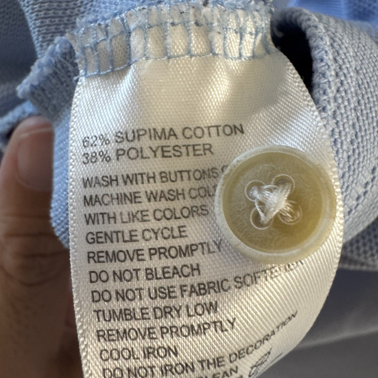 Tommy Bahama Supima Polo Shirt XL Blue Short Sleeve Cotton Blend Marlin Logo