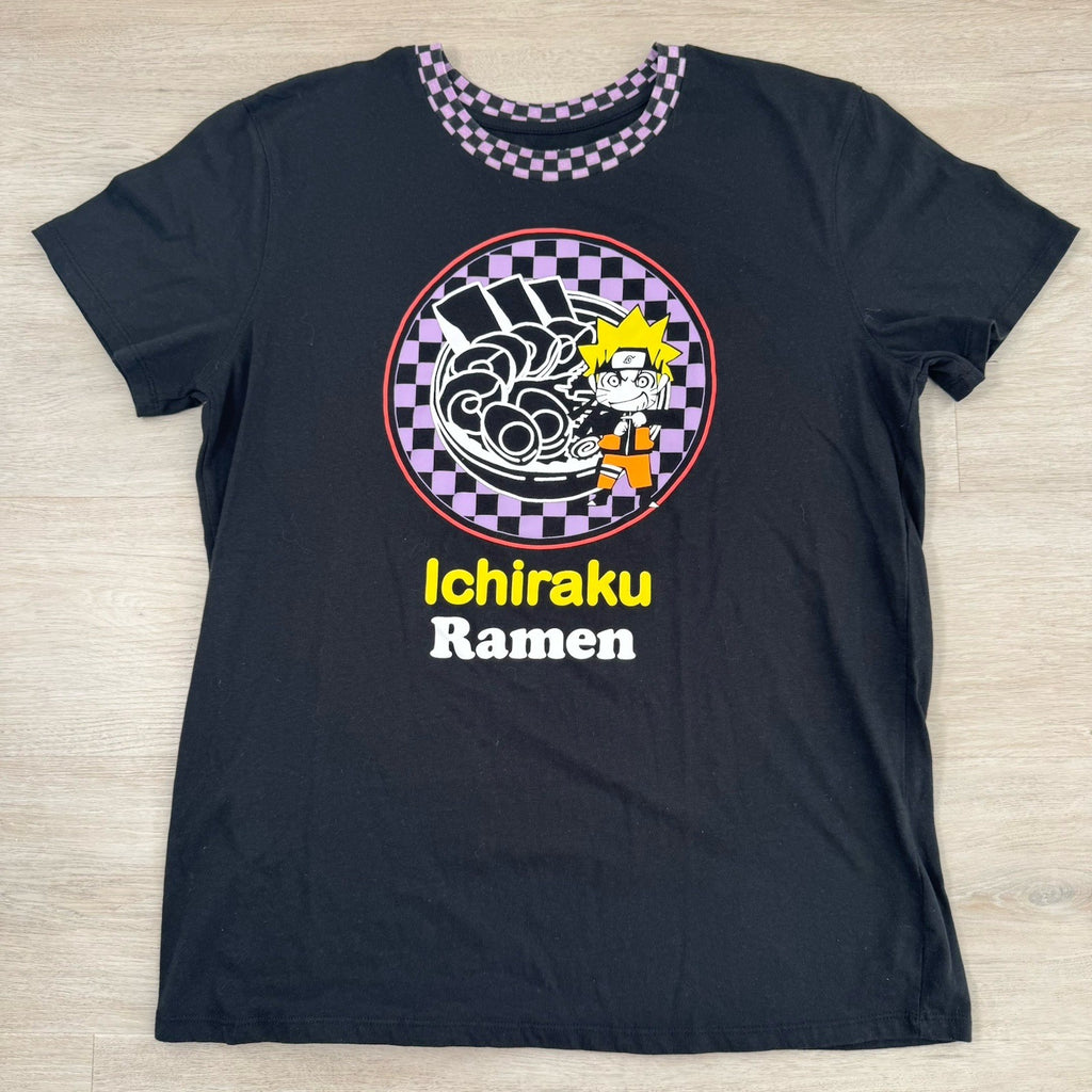 Naruto Ichiraku Ramen Graphic T-Shirt Size 2X Black Anime Tee