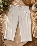 American Eagle Women’s Capri Pants Size 6 Beige Khaki Stretch Chino Crop