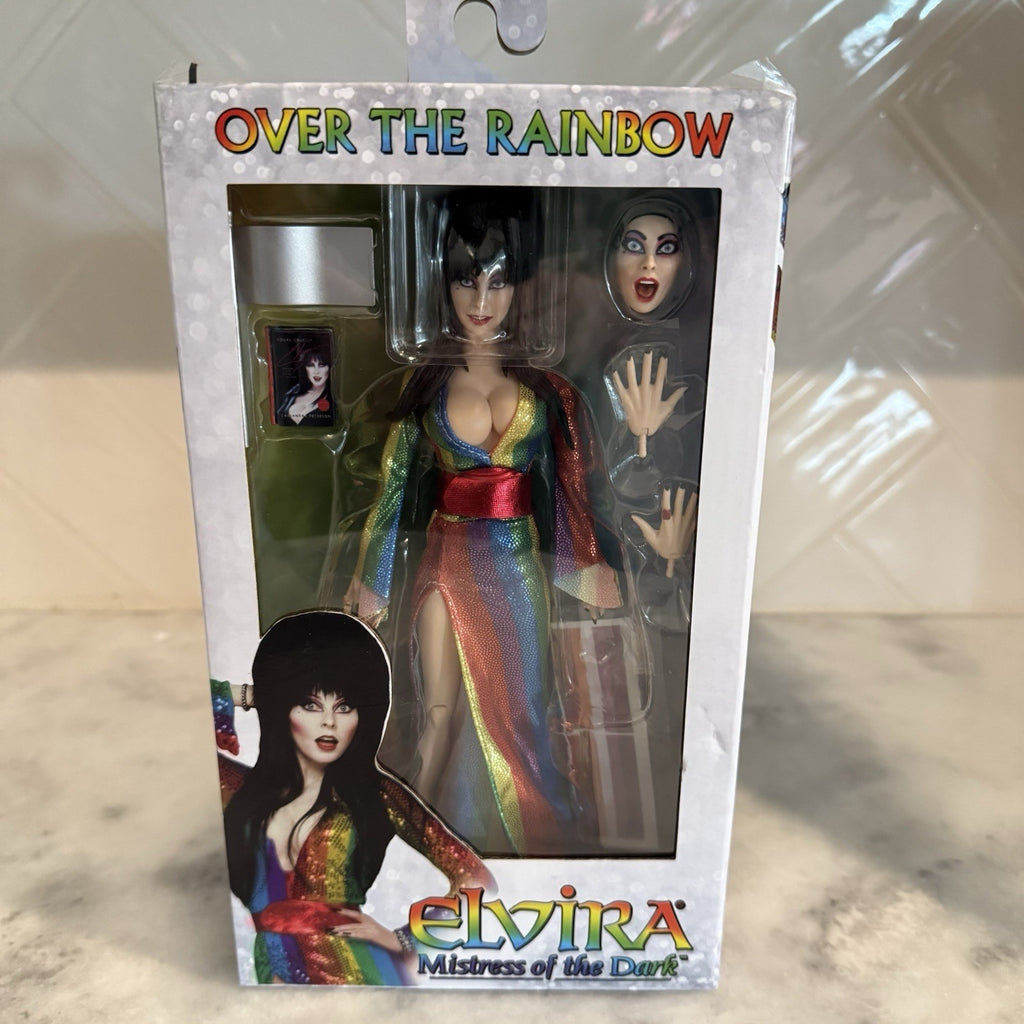 NECA Elvira Over the Rainbow Mistress of the Dark 8” Clothed Figure Sealed