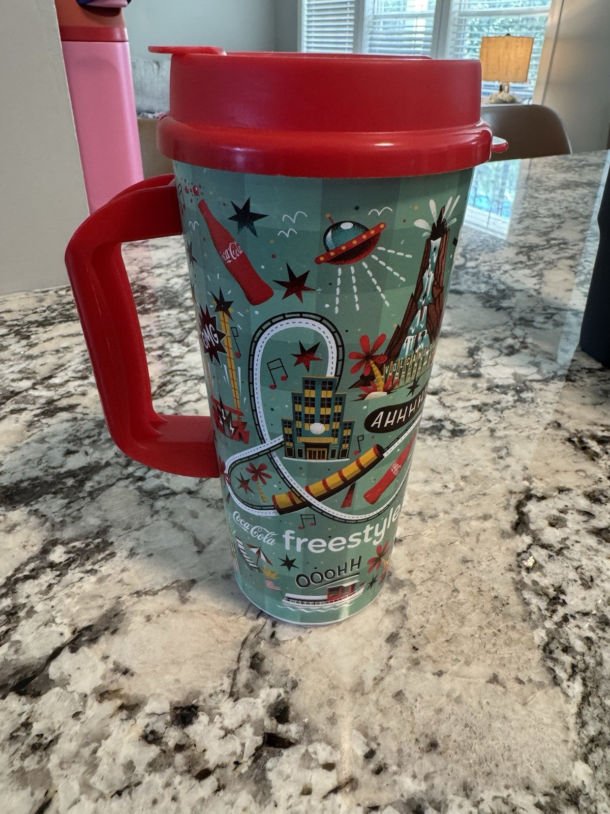 Universal Studios Orlando Resort Coca-Cola Plastic Cup Tumbler Handle Rare