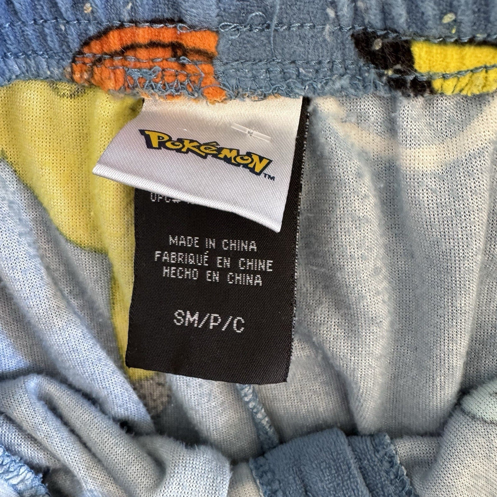 Pokemon Mens Pajama Pants Size Small Blue Pikachu Lounge Sleep Y2K