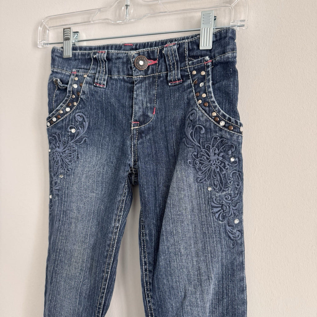 Vintage Disney Hannah Montana Girls Size 8 Jeans Embellished Embroidered Y2K