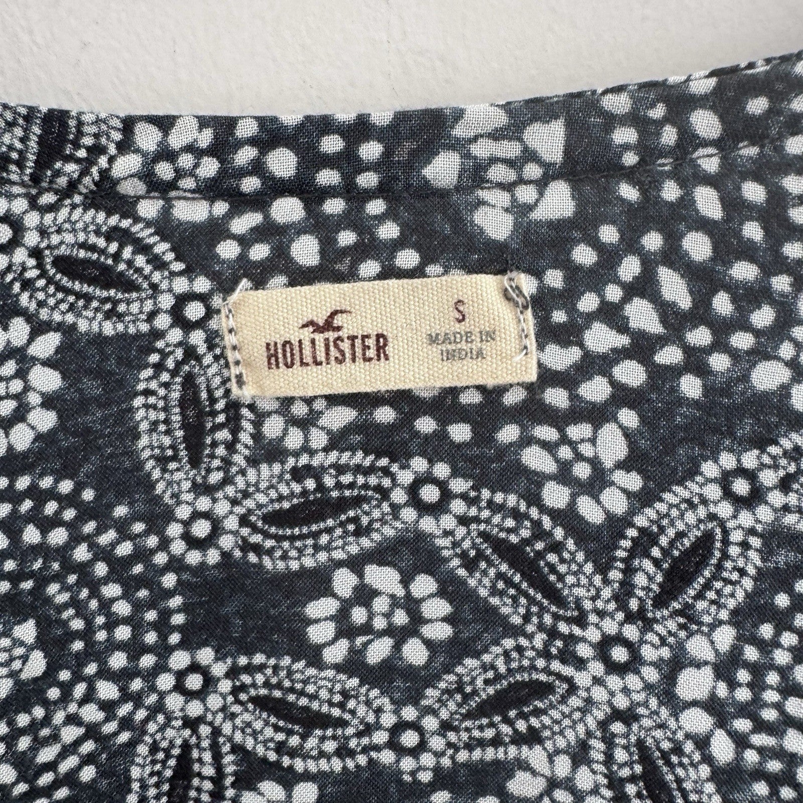 Hollister Fringe Kimono Cardigan Womens Small Blue Boho Festival