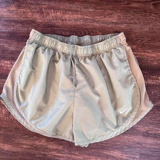 Nike Dri-Fit green running shorts with mesh lining LARGE