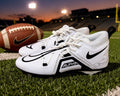 Nike Alpha Menace Pro 3 Football Cleats White Black Men’s Size 11.5 Cleats NEW