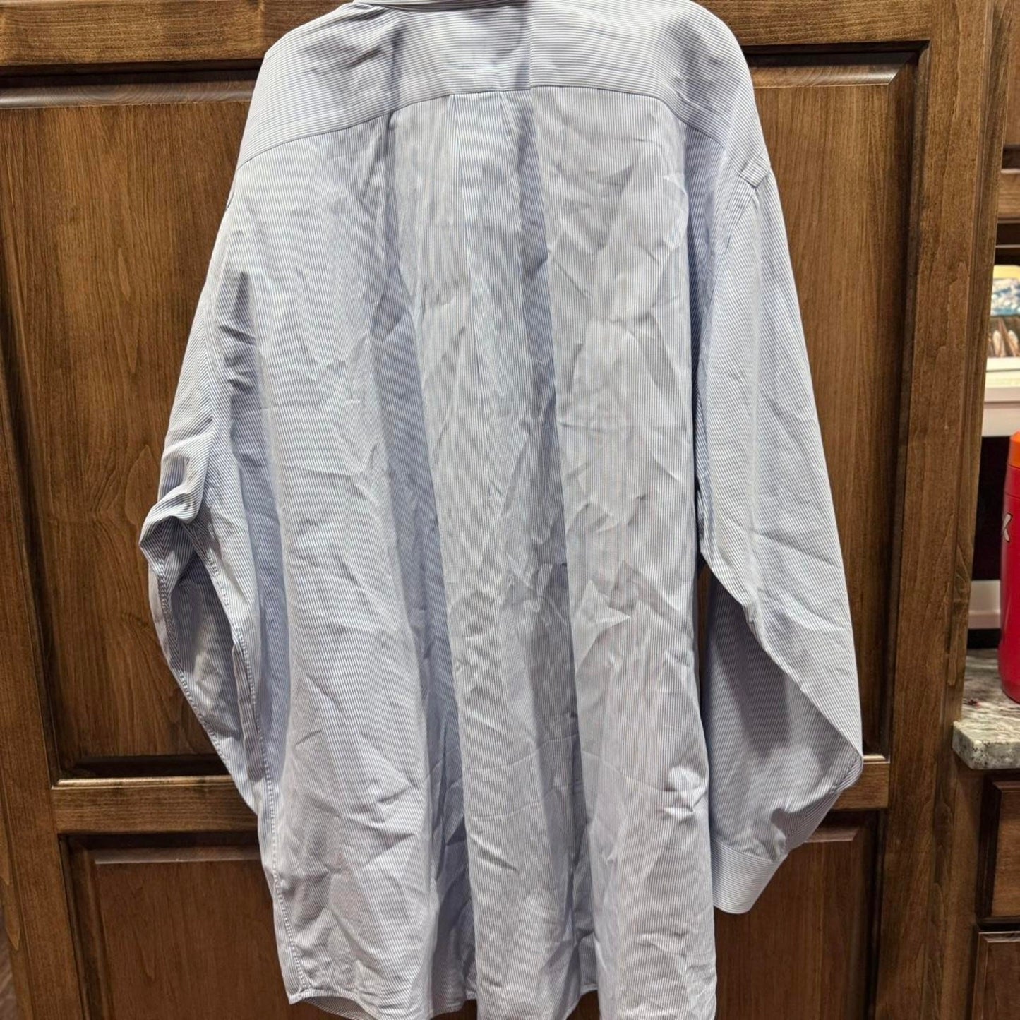 Ralph Lauren Classic Fit Button-Up Shirt - Blue Pinstripe - Size Tall