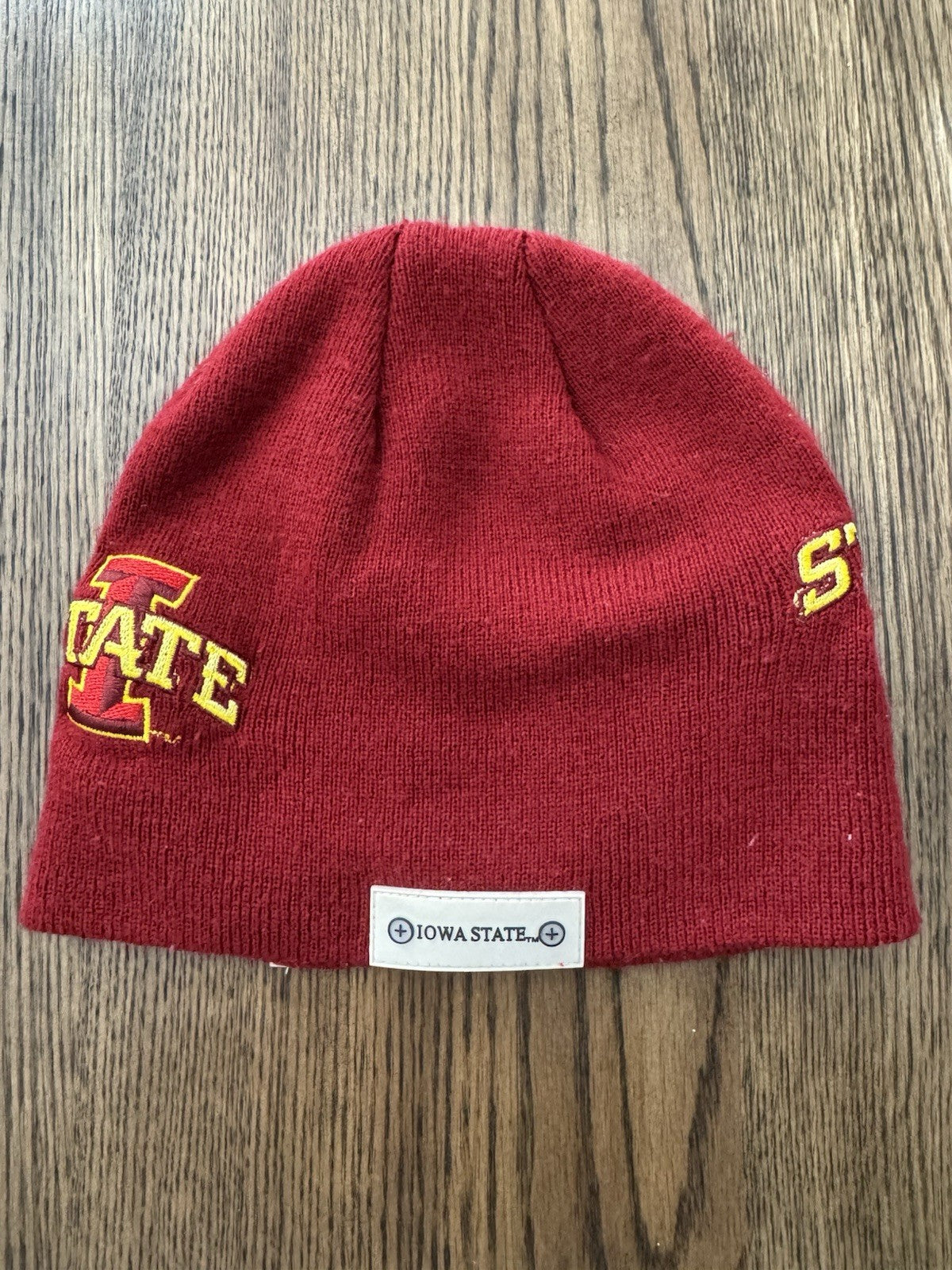 Iowa State Cyclones Hat Beanie Mens Red NCAA Football Knit Winter Rare USA