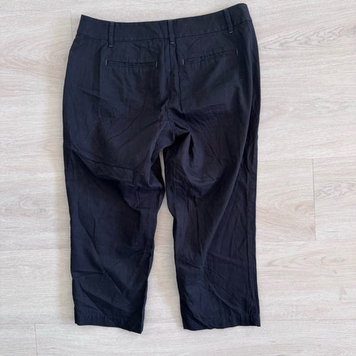 Ann Taylor LOFT 2P Black Crop Pants Petites NWT Office Career