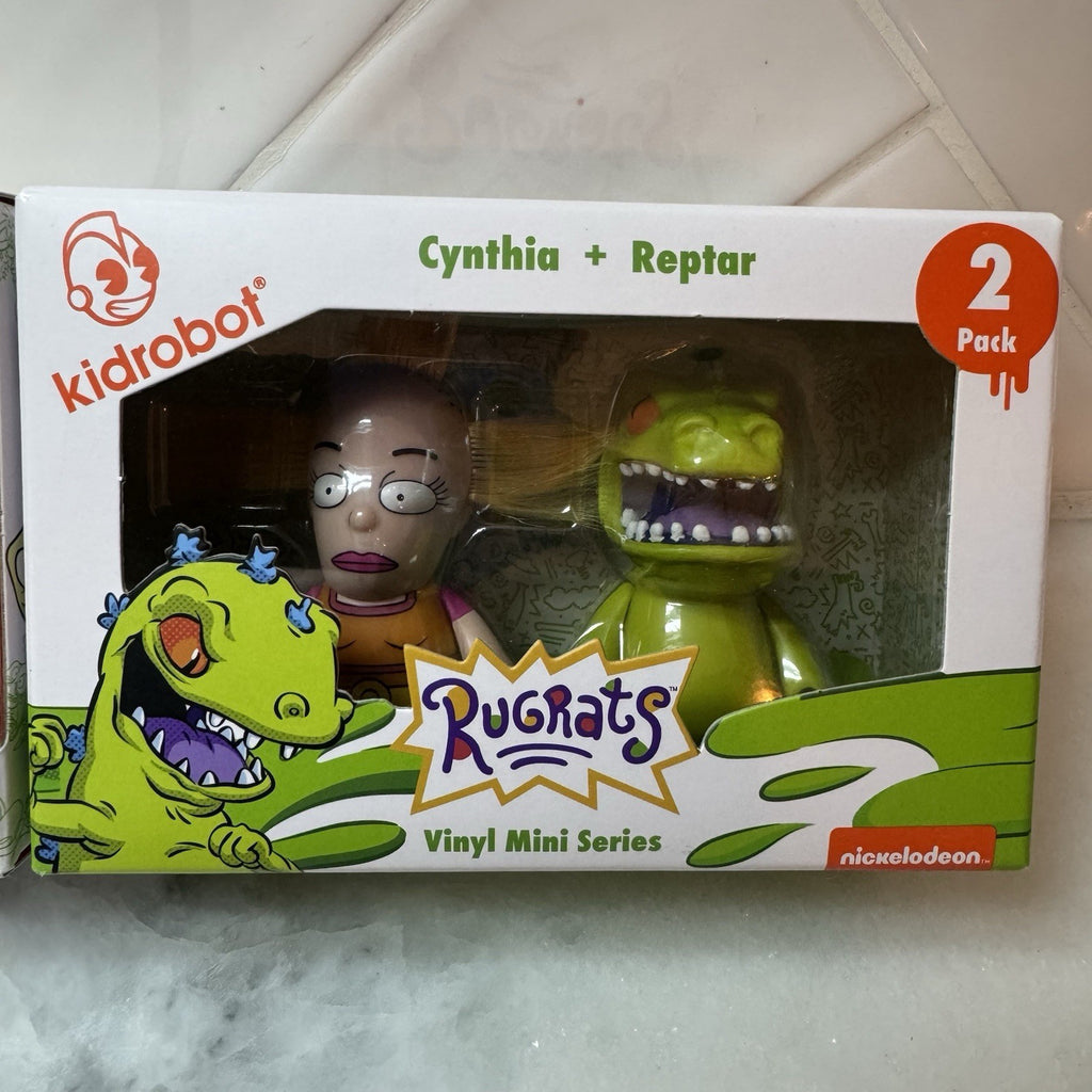 Kidrobot Ren & Stimpy Vinyl Figures 2 Pack & Rugrats 2 Pack Combo Nickelodeon